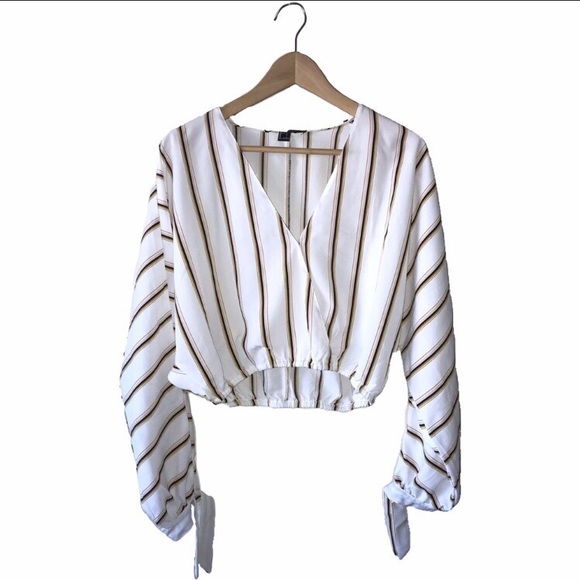 white striped open blouse - Picture 1 of 1